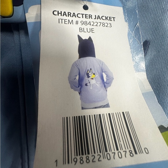 Bluey Blue and White Hooded Sweatshirt with Zipper - Picture 8 of 10